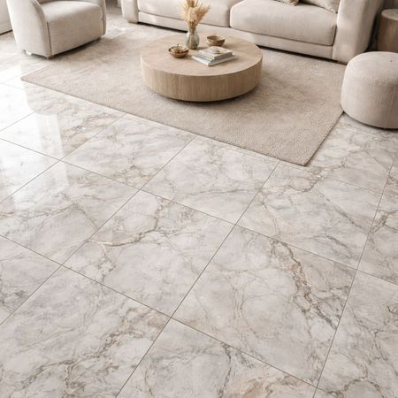 Piso Cerámico Marmolizado Bolzano Silver 60x60cm 1.80m2 Celima