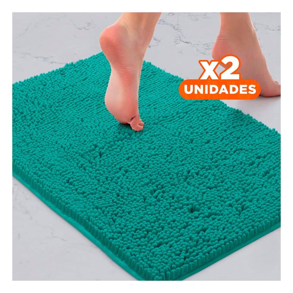 Pack2 Mantel Suave Microfibra 40x60cm Verde Agua Diseno Comodo Y+Regalo Sticker