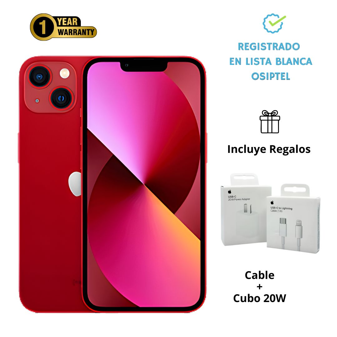 IPhone 13 256gb Rojo Reacondicionado A2482 - Condición Very Good