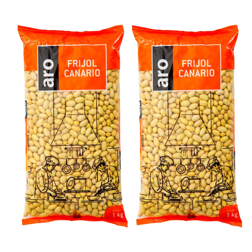 Pack Frijol ARO Canario Bolsa 1Kg x 2un