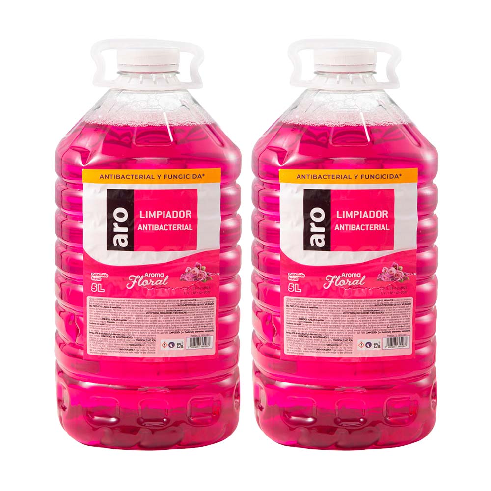 Pack Limpiador Antibacterial ARO Floral Galonera 5L x 2un