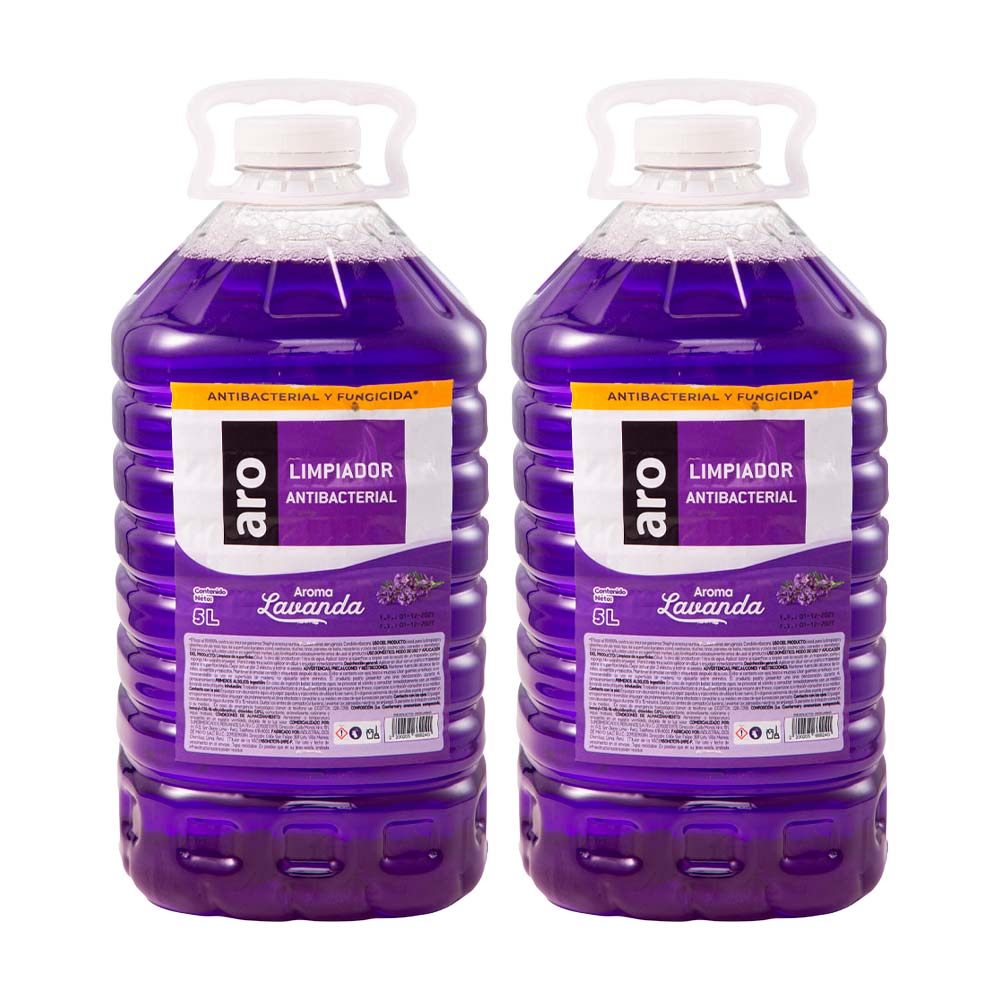 Pack Limpiador Antibacterial ARO Lavanda Galonera 5L x 2un