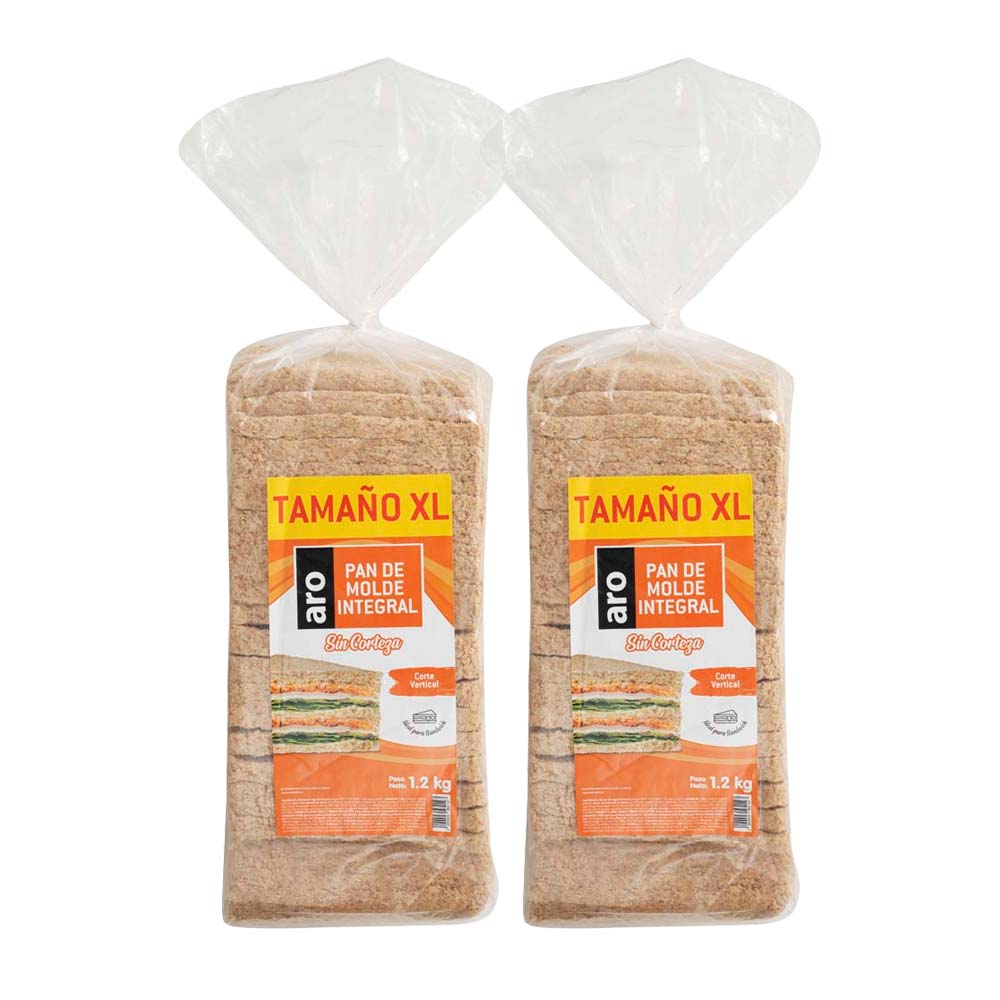 Pack Pan de Molde ARO Bolsa 1.2Kg x 2un
