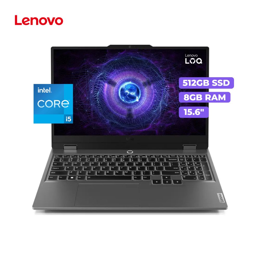 Laptop Lenovo LOQ 15IAX9 Intel Core I5-12450HX 8GB Ram 512GB SSD 15.6 FHD 144 HZ