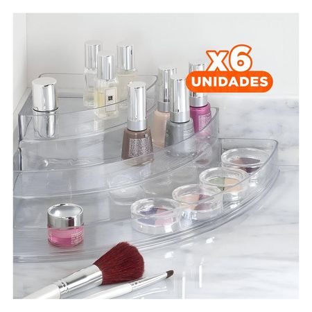 Pack6 Estante para Articulos de Acrilico Transparente 3 Niveles Multiuso Y+Papel Regalo
