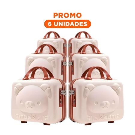 Pack6 Petaca Compacto de Oso en Color Beige con Uso Multiusos
