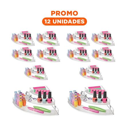 Pack12 Contenedor para Utensilios de Acrilico Transparente 3 Niveles Y+Regalo Sticker