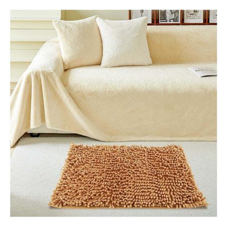 Alfombrilla Rectangular Decorativa de Microfibra 40x60cm Mostaza Y+Post It