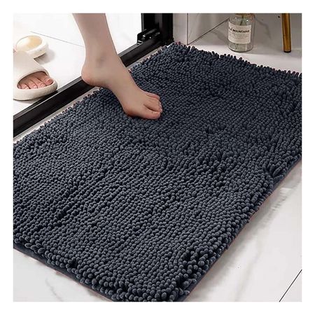 Tapete Rectangular Decorativo de Microfibra 40x60cm Plomo oscuro para Casa Y+Papel Regalo