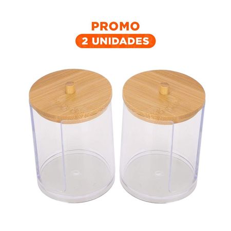 Pack2 Equipo de Bano 7x11 cm Transparente con Superficie Firme de Apoyo