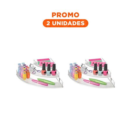 Pack2 Exhibidor Multiuso de Acrilico Transparente 3 Niveles para Articulos Varios