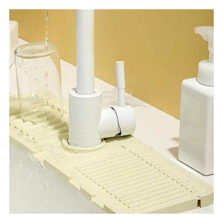 Base de Drenaje de Silicona con Rayas Beige para Superficies de Casa Y+Regalo Sticker