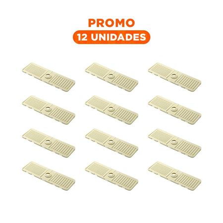 Pack12 Elemento Flexible de Drenaje de Silicona con Rayas Beige Y+Regalo Sticker