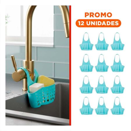 Pack12 Estante Colgante Celeste Funcional y Facil de Colgar 19x15cm Y+Regalo Sticker