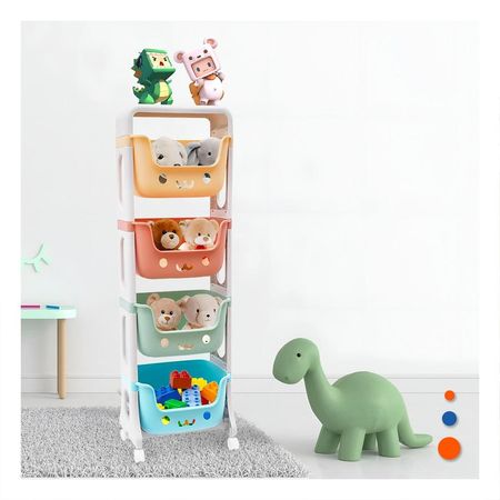 Organizador Infantil con Caritas 4 Niveles Almacenaje Seguro Multicolor Y+Post It