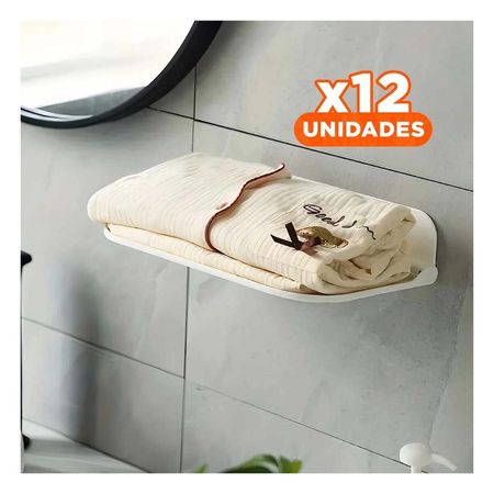 Pack12 Superficie Flotante Plegable Blanco para Pared Compacta