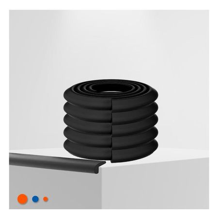 Guarda Esquina de Espuma Flexible para Bordes Filosos de Muebles Negro Y+Regalo Sticker