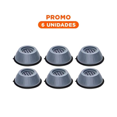 Pack6 Apoyo Domestico Antivibratorio y Antideslizante en Cuatro Piezas