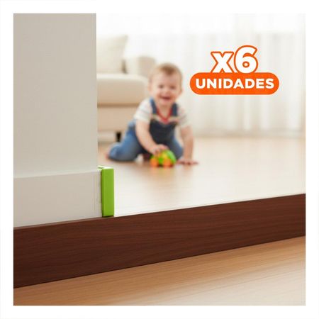 Pack6 Borde Protector de Espuma 2 Metros Verde Limon Uso Diario Plus Y+Papel Regalo