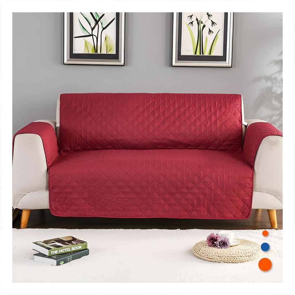 Cubierta para Sofa con Dimensiones 130x195cm en Guinda de Uso Diario Y+Regalo Sticker