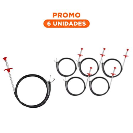 Pack6 Cable Manual para Drenaje Domestico con Cuerpo Negro