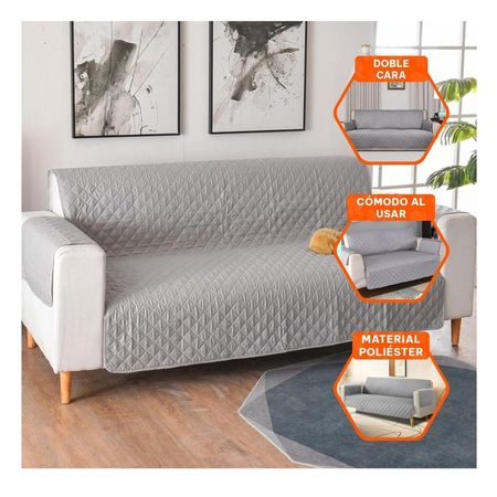 Cubierta de Sofa en Plomo con Dimensiones 130x195cm para Proteccion Completa Y+Post It