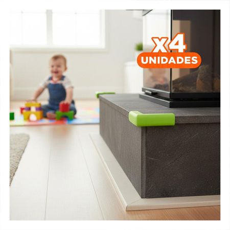 Pack4 Borde Protector de Espuma 2 Metros Verde Limon para Esquinas Casa Y+Papel Regalo