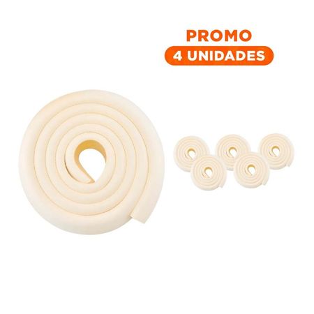 Pack4 Esquina Acolchada de Espuma Flexible para Bordes de Muebles Casa Crema Y+Regalo Sticker