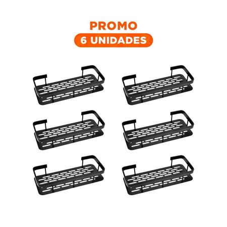 Pack6 Formato Decorativo Flotante Negro 30x13cm para Uso en Hogar
