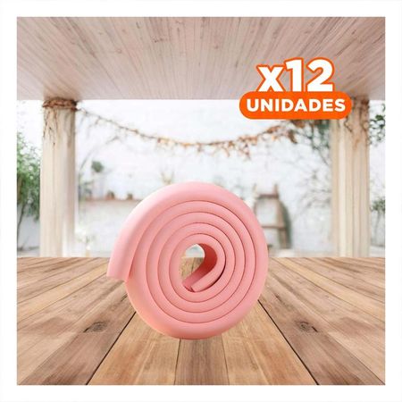 Pack12 Defensa Esquina de Espuma Flexible para Bordes de Muebles Seguridad Rosa Y+Papel Regalo