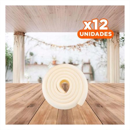 Pack12 Defensa Esquina de Espuma Flexible para Bordes de Muebles Seguridad Crema Y+Papel Regalo