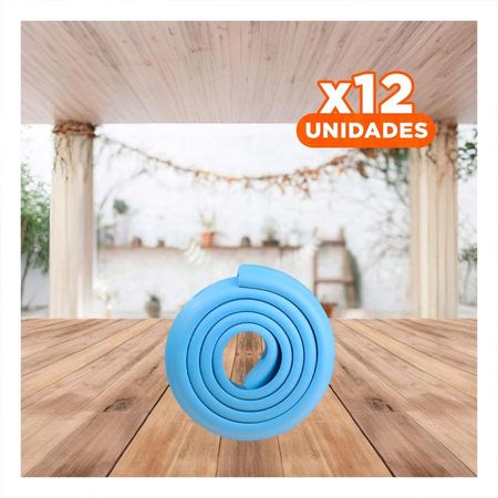 Pack12 Defensa Esquina de Espuma Flexible para Bordes de Muebles Seguridad Azul Y+Papel Regalo