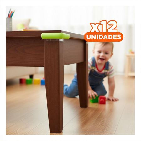 Pack12 Esquinero Protector de Espuma 2 Metros Verde Limon para Esquinas Casa