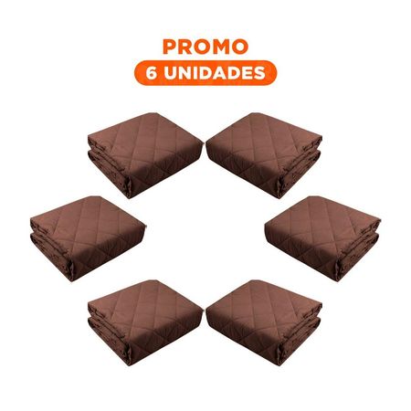 Pack6 Cobertura Protectora para Sofa Marron con Dimensiones 130x195cm de Uso Domestico