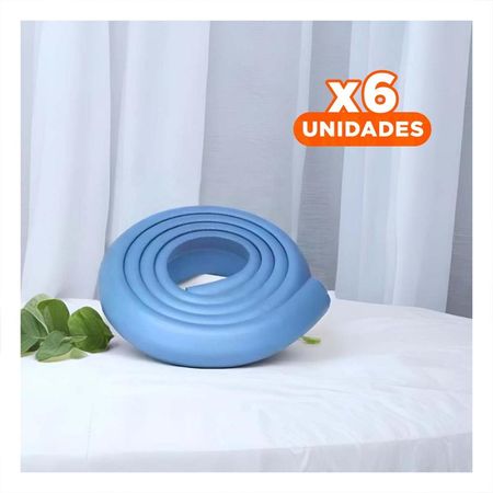 Pack6 Esquina Acolchada de Espuma Resistente para Bordes de Muebles Azul Y+Papel Regalo