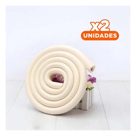 Pack2 Cobertura Esquina de Espuma Acolchada para Bordes de Mesa Seguridad Crema Y+Papel Regalo