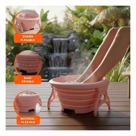 Depresor Portatil con Masajeador de Pies Rosado para Spa en Casa Y+Post It