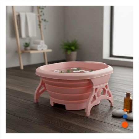 Lavadero Hidromasaje Portatil para Pies Rosado con Funcion de Masaje Y+Regalo Sticker