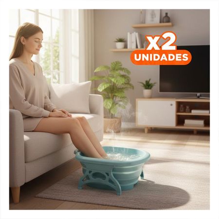 Pack2 Depresor Portatil con Masajeador de Pies Celeste para Relajacion en Casa Y+Regalo Sticker