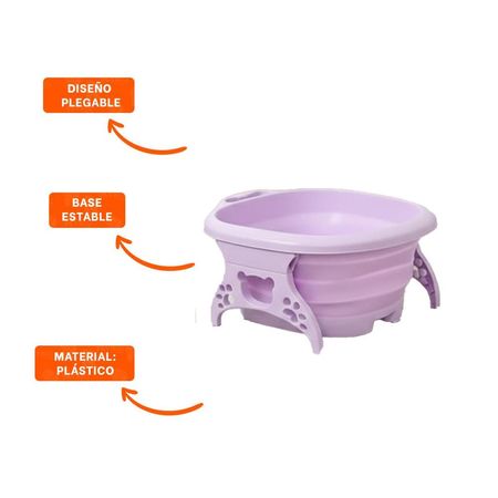 Recipiente Portatil con Masajeador de Pies Morado para Relajacion Total Y+Ligas Regalo