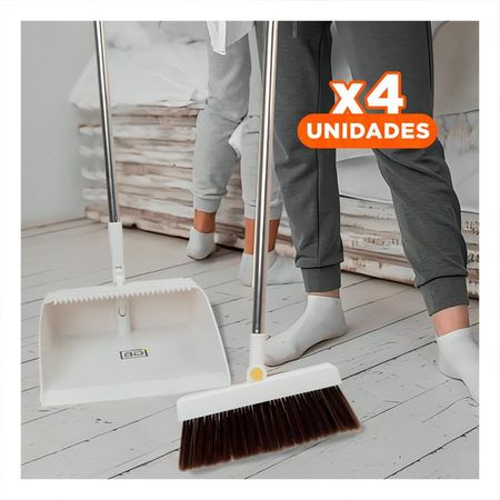 Pack4 Articulo Ligero y Resistente para Barrer Blanco