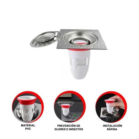 Sistema de Piso Blanco con Control de Olores para Espacio Higienico Y+Ligas Regalo