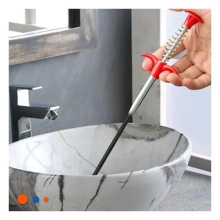 Destapador Tipo Gancho Practico para Limpieza de Desagues Negro Pro Y+Papel Regalo