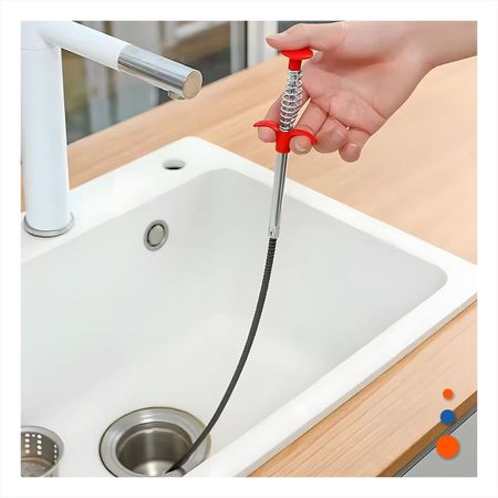 Herramienta de Limpieza Intensiva para Conductos de Drenaje Negro 200cm Y+Post It