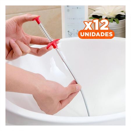 Pack12 Limpiador de Tuberias Practico para Destapar Atascos Color Negro Pro