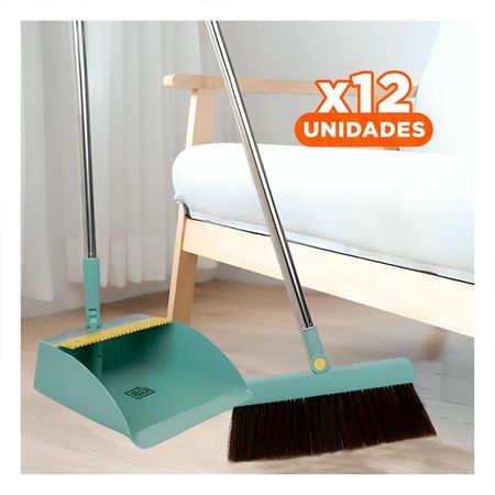 Pack12 Producto domestico con Recogedor Verde para Limpieza del Hogar