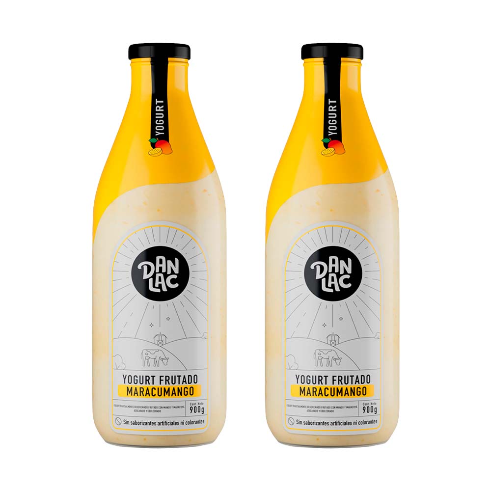 Pack Yogurt Frutado DANLAC Maracumango Botella 900g x 2un