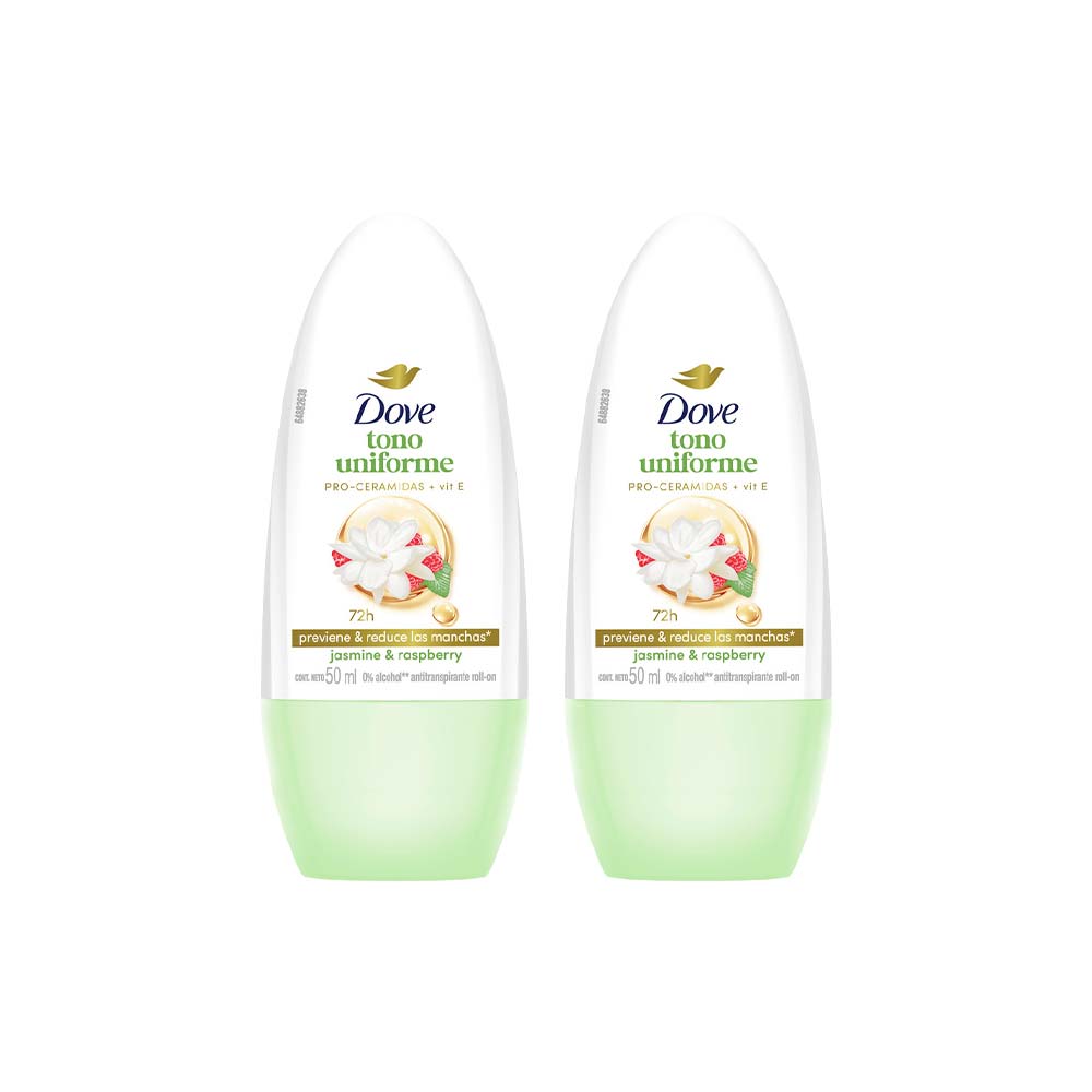 Pack Desodorante para Mujer en Barra DOVE Raspberry Frasco 50ml x 2un