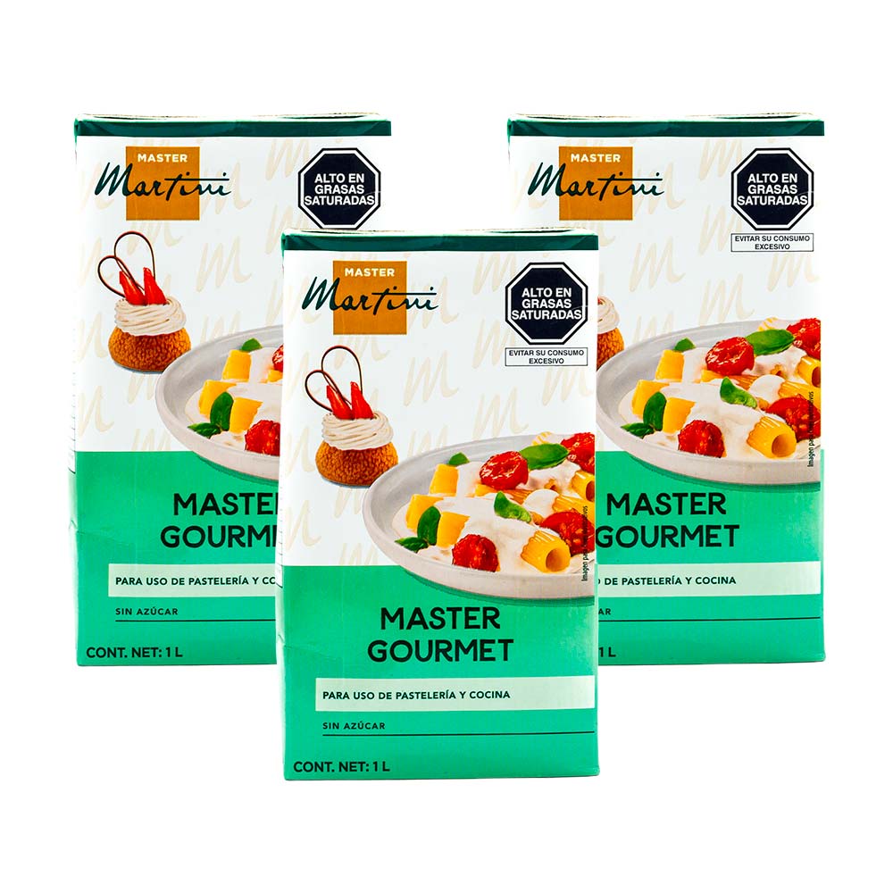 Pack Crema Vegetal MASTER GOURMET Caja 1L x 3un