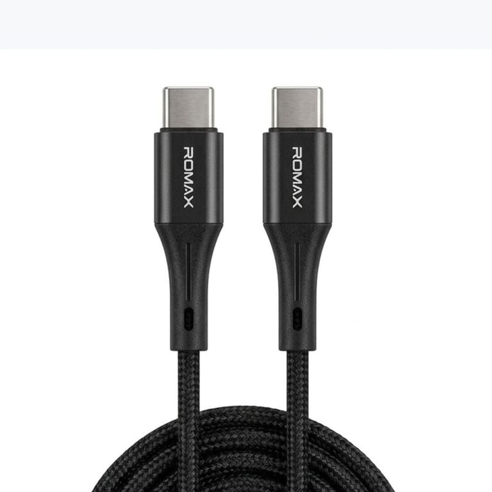CABLE 6A TIPO C-C 100W 1M - NEGRO